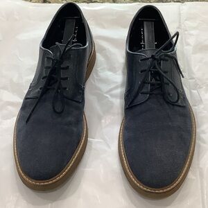 Steve Madden Blue Canvas Oxfords with Brown Sole